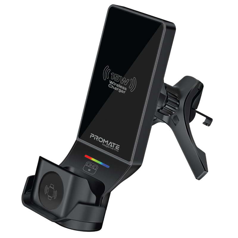 Беспроводное зарядное устройство Promate MagDrive-Trio MagSafe Black