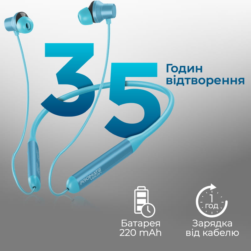 Bluetooth-гарнитура Promate Velcon Blue