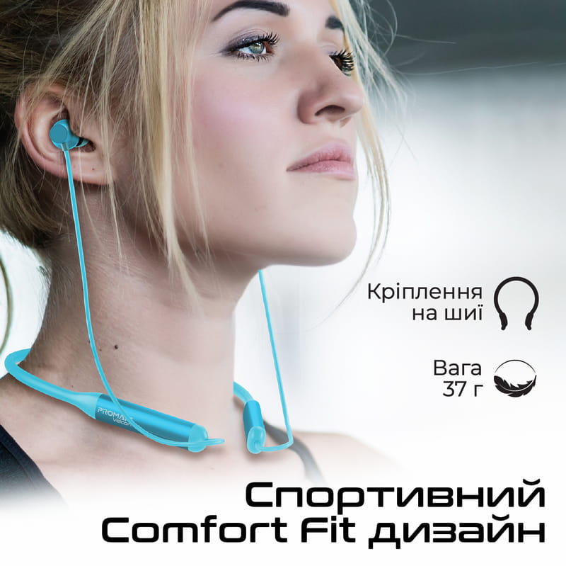 Bluetooth-гарнитура Promate Velcon Blue