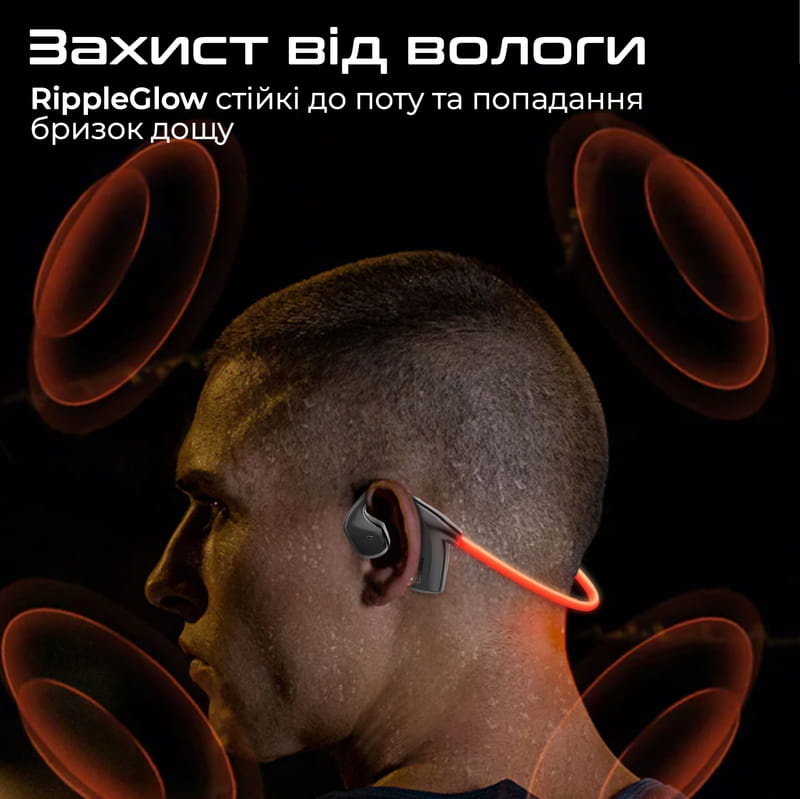 Bluetooth-гарнитура Promate RippleGlow Black