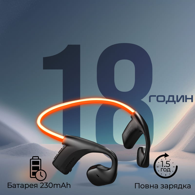 Bluetooth-гарнитура Promate RippleGlow Black