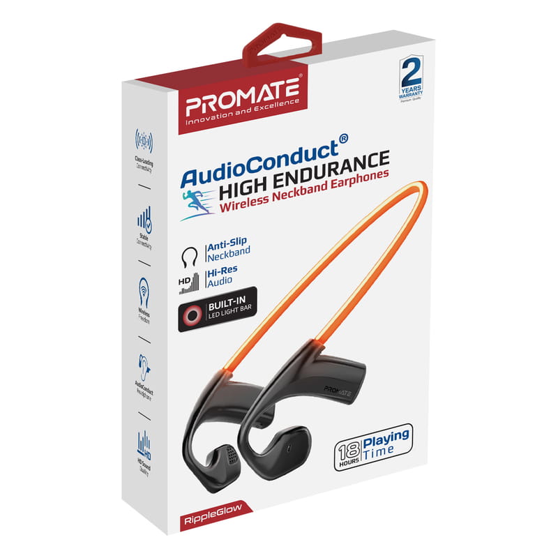 Bluetooth-гарнитура Promate RippleGlow Black