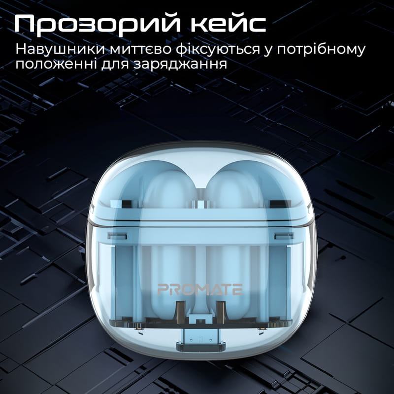 Bluetooth-гарнитура Promate TransPods Blue