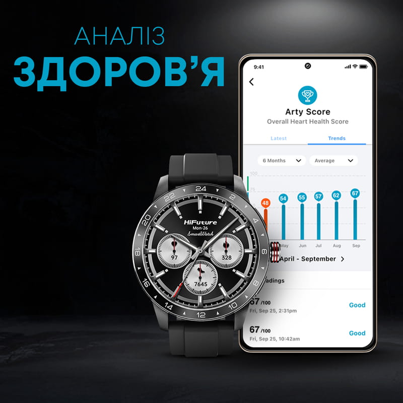 Смарт-годинник HiFuture Flex2 Silver