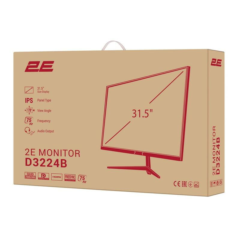 Монітор 2E 31.5" D3224B (2E-D3224B-01.UA) IPS Black