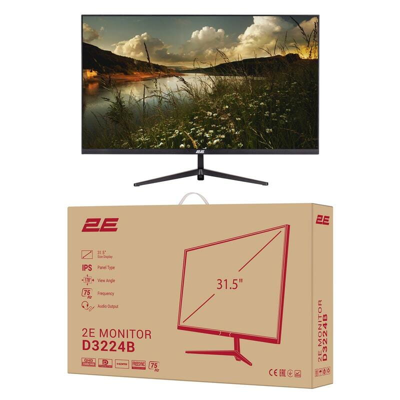 Монитор 2E 31.5" D3224B (2E-D3224B-01.UA) IPS Black