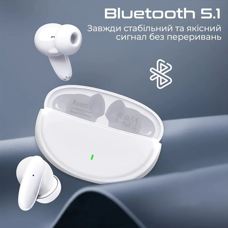 Bluetooth-гарнитура Promate Lush White