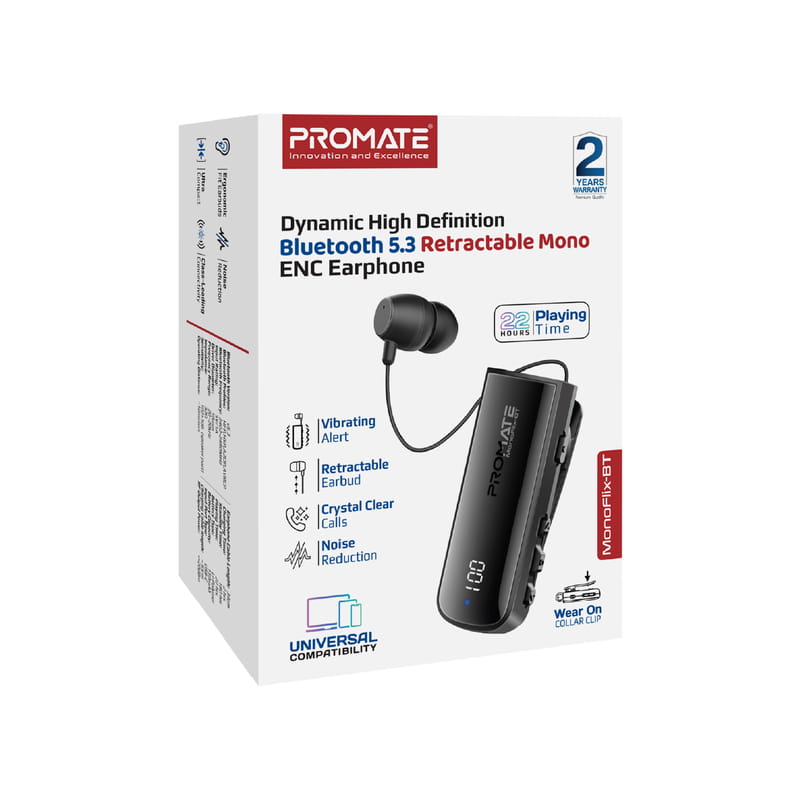 Bluetooth-гарнитура Promate Monoflix-bt Black