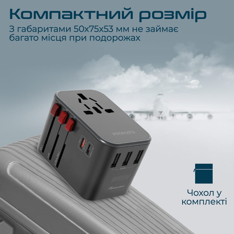 Зарядное устройство Promate TripMate-36W Black