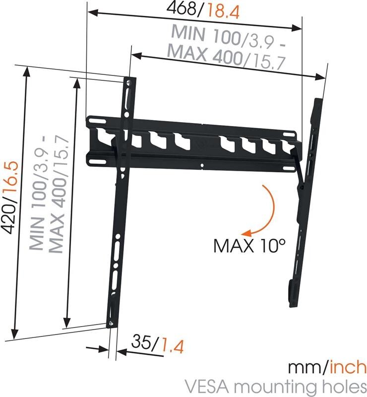 Кронштейн Vogels MA3010 Black (VESA400х400)