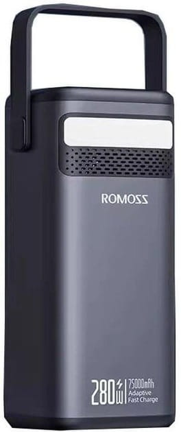 Універсальна мобільна батарея Romoss PMT75 75000mAh Black (PMT75-1E2-2113H)