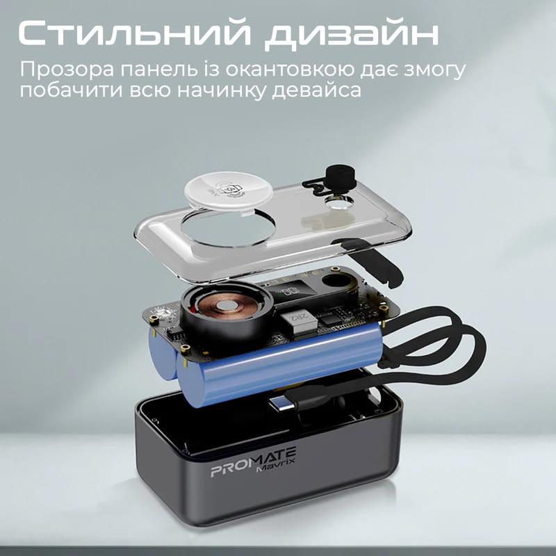 Універсальна мобільна батарея Promate Mavrix 10000mAh 35W Black