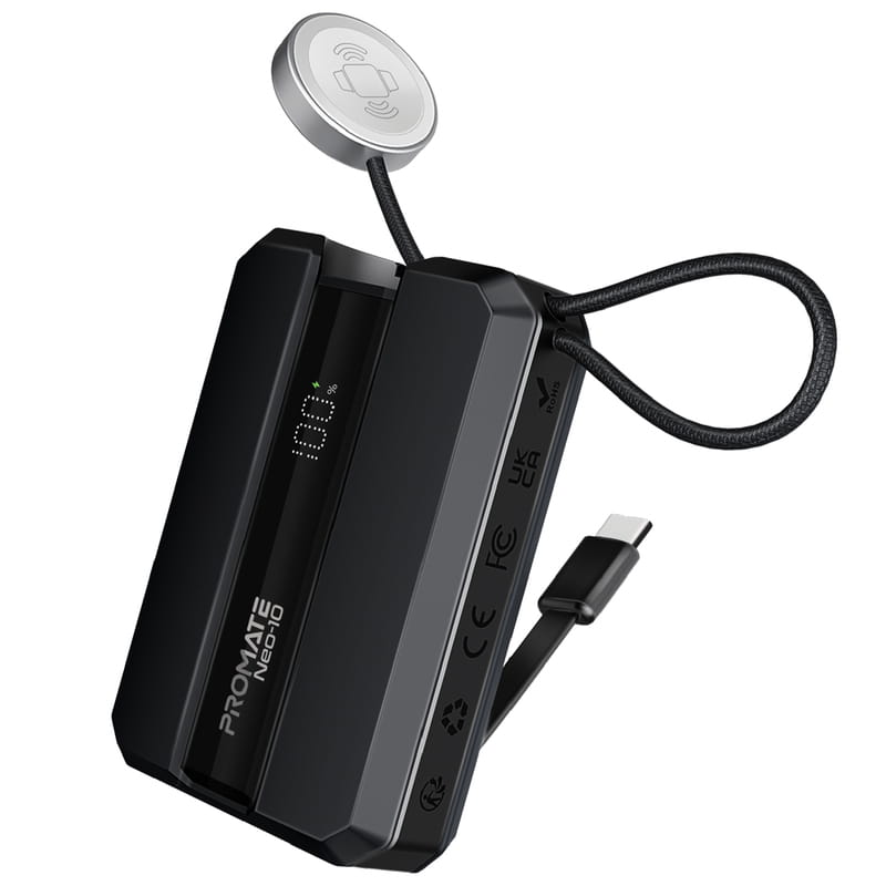 Универсальная мобильная батарея Promate Neo-10 10000mAh 30W Black