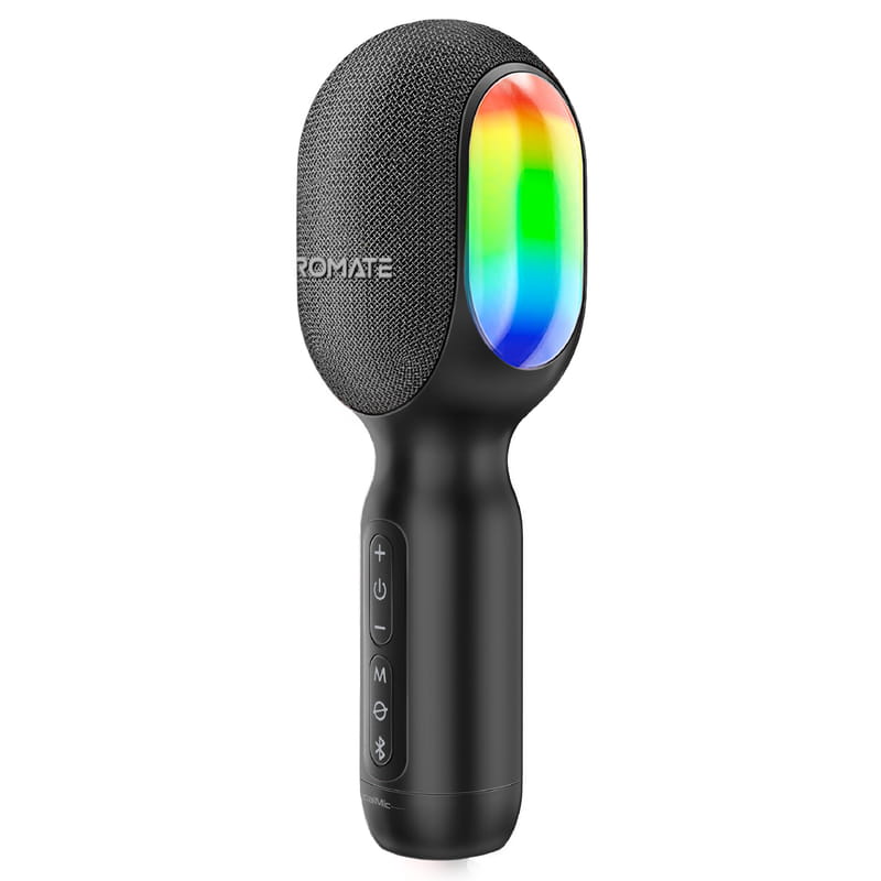 Микрофон для караоке Promate VocalMic Bluetooth LED Black