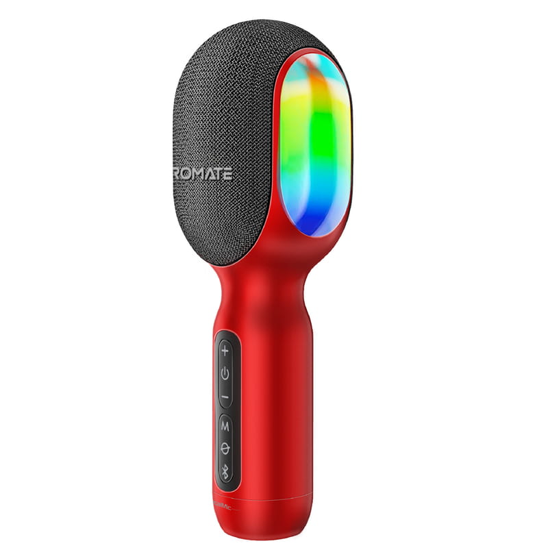 Микрофон для караоке Promate VocalMic Bluetooth LED Red