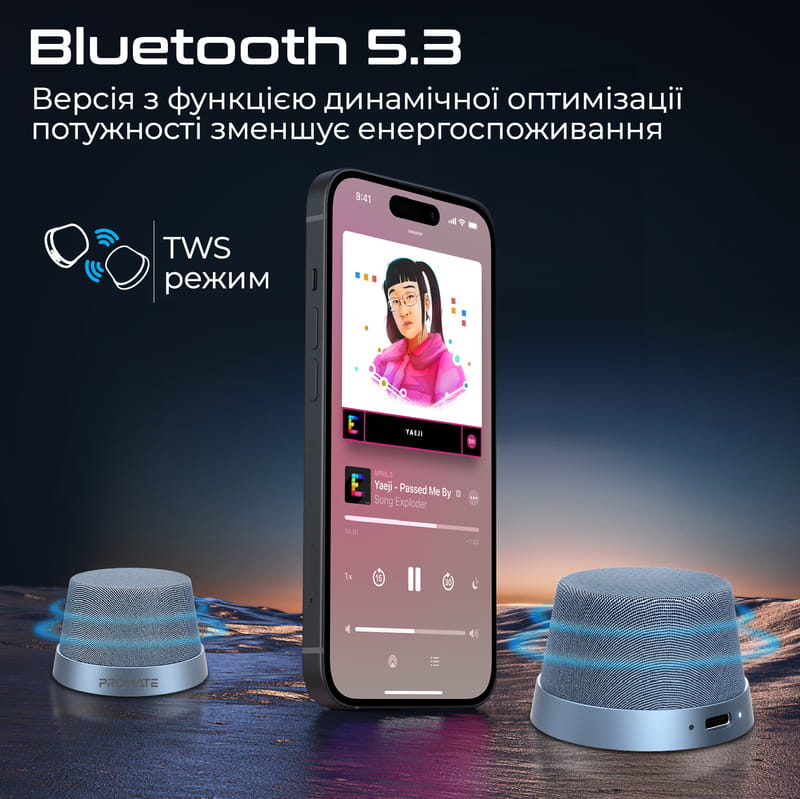 Акустична система Promate Punch 3W Navy