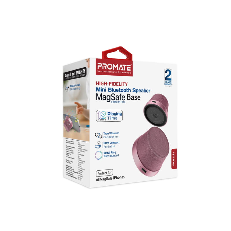Акустична система Promate Punch 3W Pink