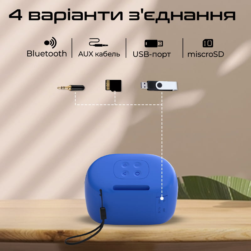 Акустическая система Promate Mood 5W Blue (mood.blue)