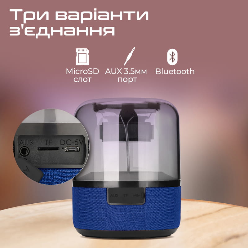 Акустическая система Promate Glitz-L 10W Blue (glitz-l.blue)