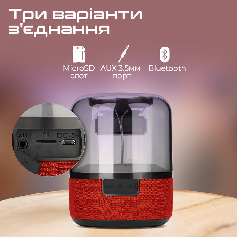 Акустическая система Promate Glitz-L 10W Red