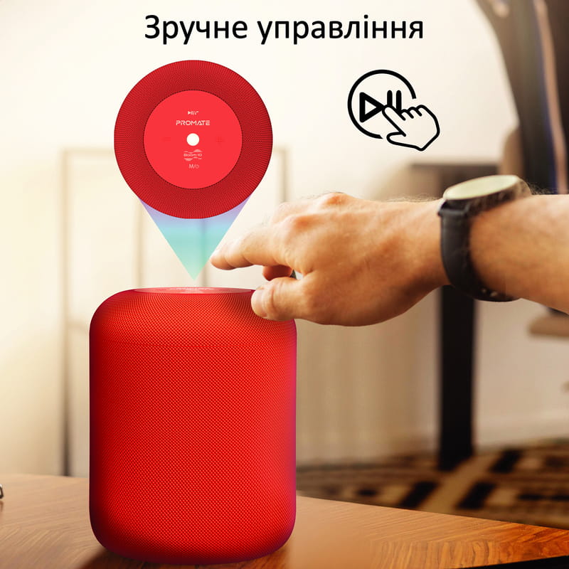 Акустическая система Promate Boom-10 W Red (boom-10.red)