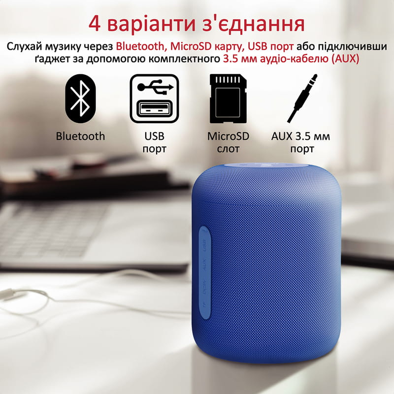 Акустическая система Promate Boom-10 W Blue (boom-10.blue)