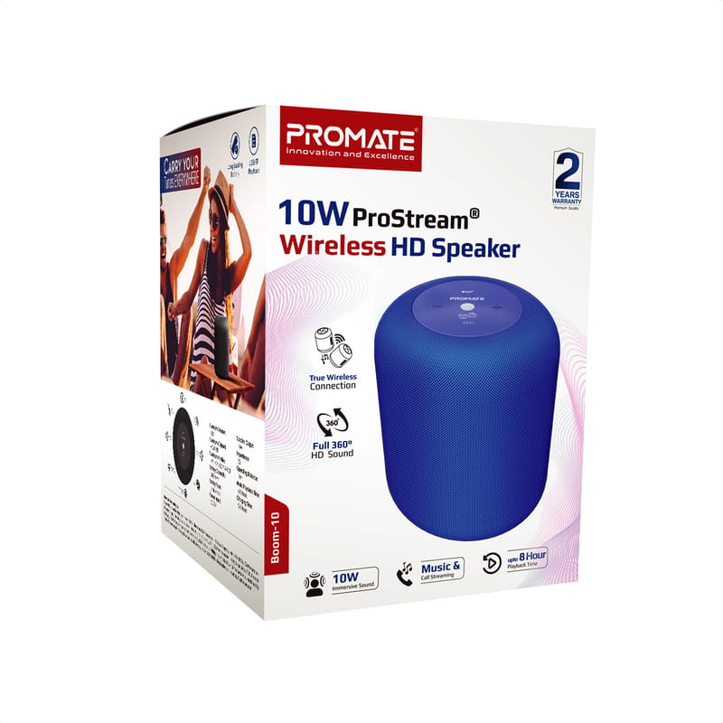 Акустическая система Promate Boom-10 W Blue (boom-10.blue)