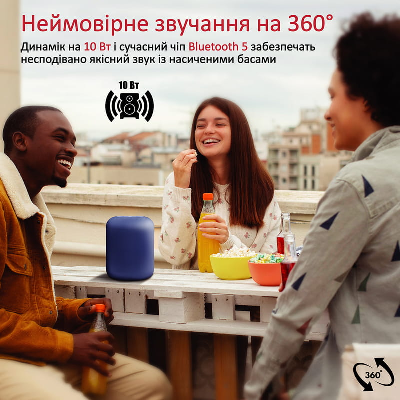 Акустическая система Promate Boom-10 W Blue
