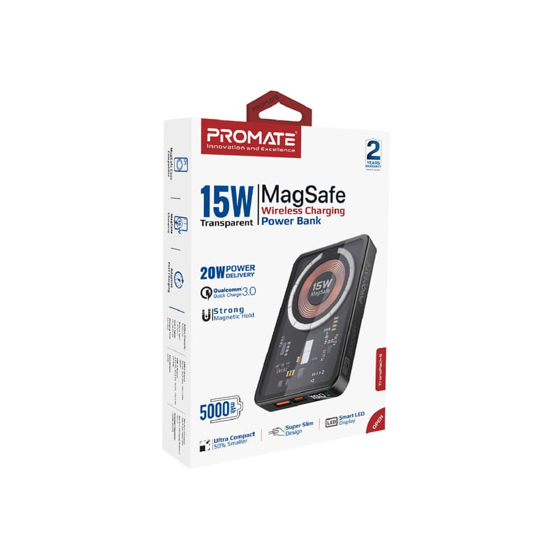 Універсальна мобільна батарея Promate TransPack-5 5000mAh 22.5W Black