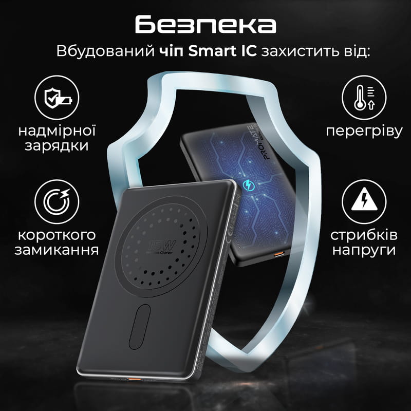 Універсальна мобільна батарея Promate Blade-5 5000mAh 20W Black (blade-5.black)