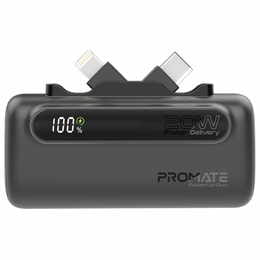 Универсальная мобильная батарея Promate PowerUp-Duo 5000mAh 20W Black