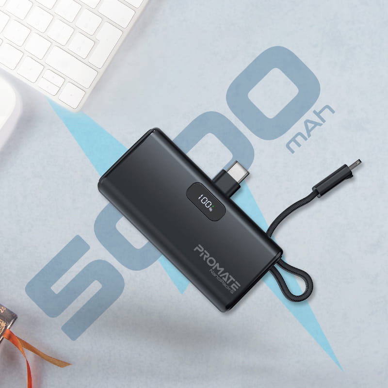 Универсальная мобильная батарея Promate Nanopack-5 5000mAh 20W Black
