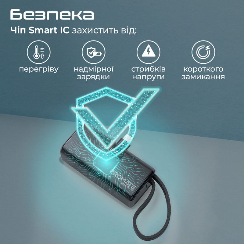 Универсальная мобильная батарея Promate Nanopack-5 5000mAh 20W Black