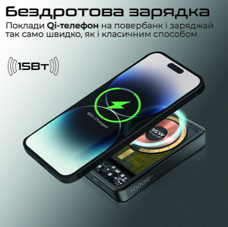 Універсальна мобільна батарея Promate LucidPack-10 10000mAh 20W Black