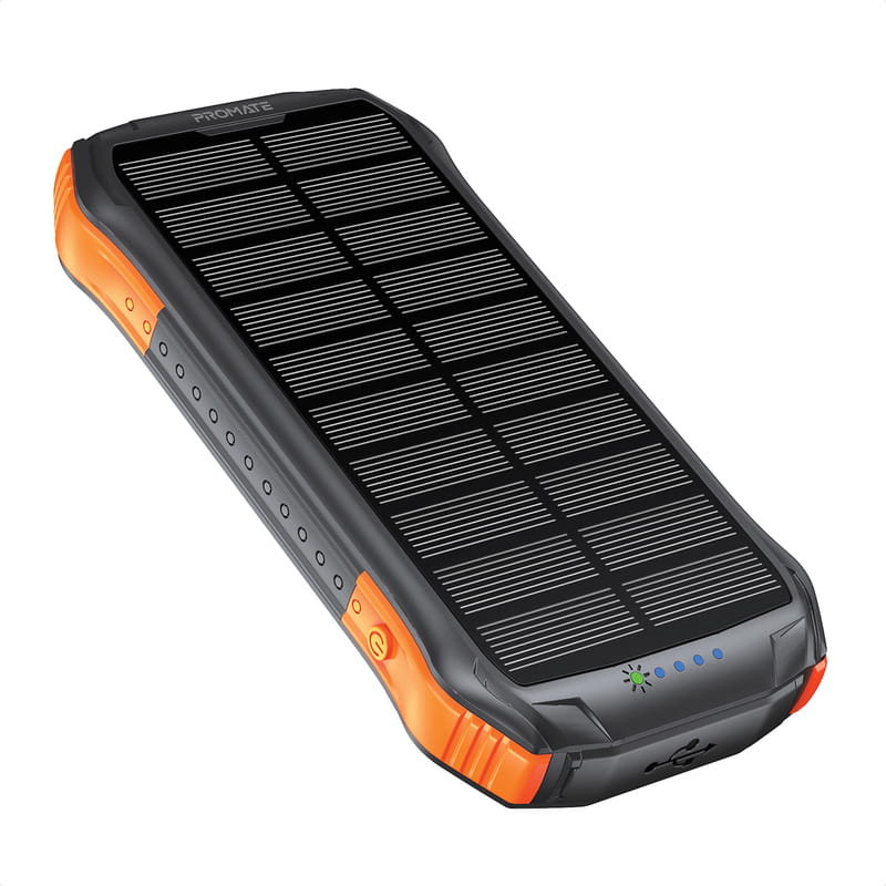 Универсальная мобильная батарея Promate SolarTank-10PDQi 10000mAh 20W Black (solartank-10pdqi.black)