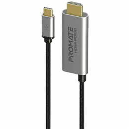 Кабель Promate USB Type-C - HDMI V 2.0 (M/M), 1.8 м, HDMI-PD100 Grey
