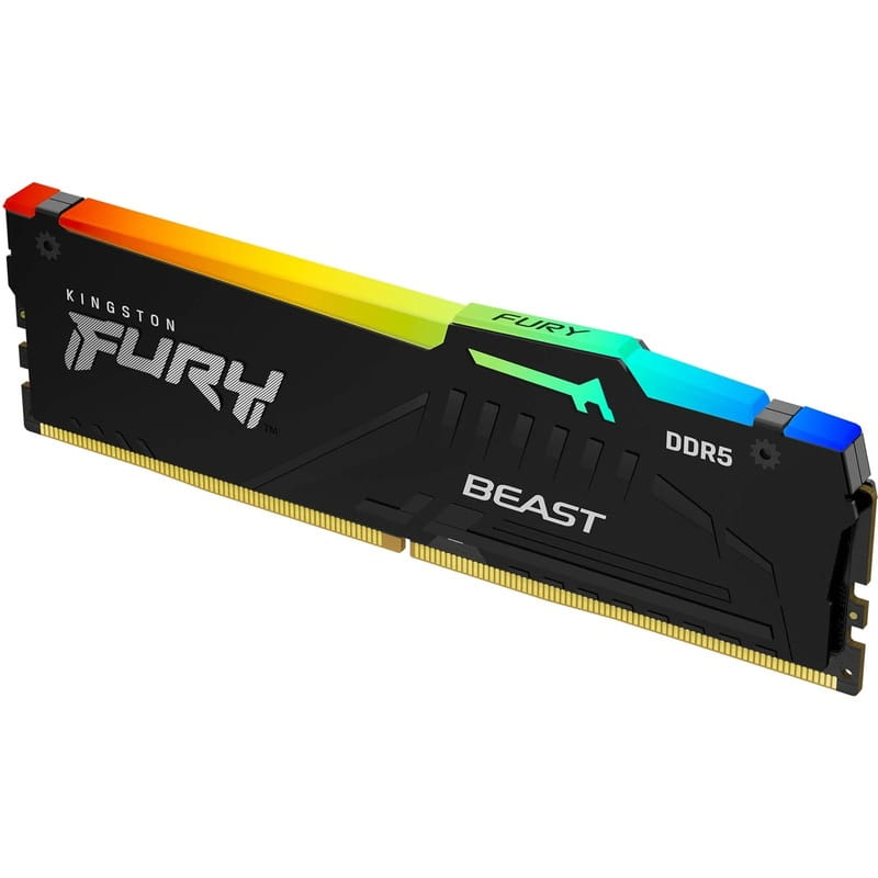 Модуль пам`яті DDR5 32GB/5600 Kingston Fury Beast RGB Black (KF556C40BBA-32)