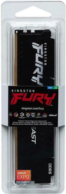 Модуль пам`яті DDR5 32GB/6000 Kingston Fury Beast Black (KF560C30BBE-32)