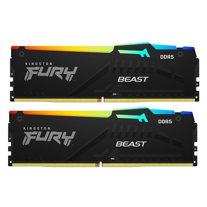 Модуль памяти DDR5 2x16GB/5600 Kingston Fury Beast RGB Black (KF556C40BBAK2-32)