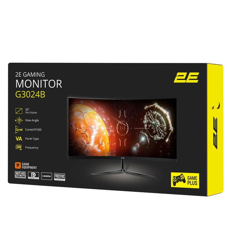 Монітор 2E 30" G3024B (2E-G3024B-01.UA) VA Black Curved 200Hz