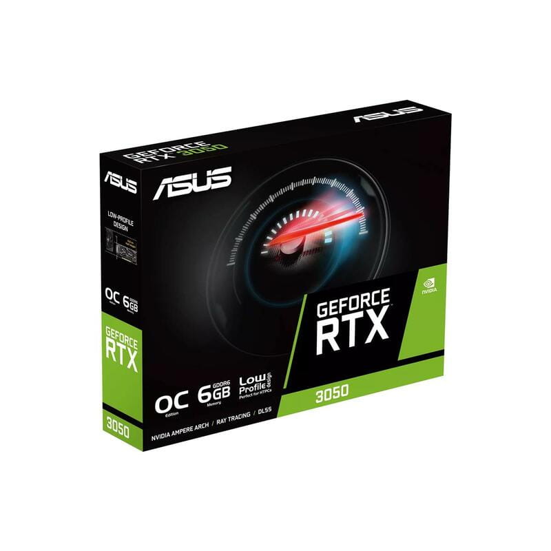 Відеокарта GF RTX 3050 6GB GDDR6 OC low profile Asus (RTX3050-O6G-LP-BRK)