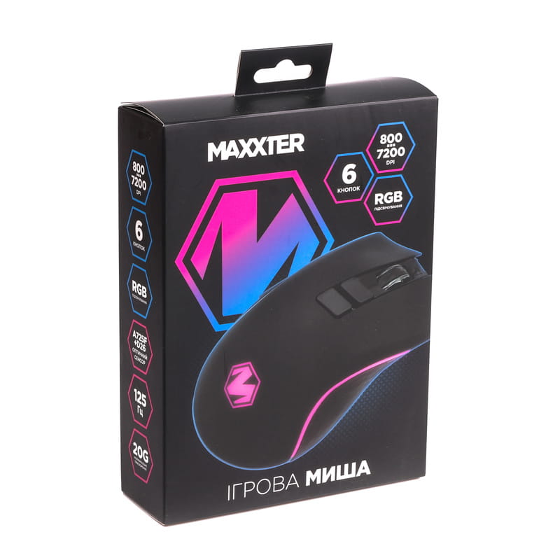 Мышь Maxxter Instant 725 Black USB