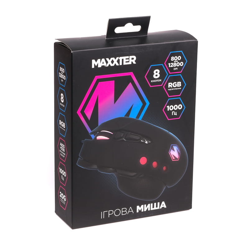 Мышь Maxxter Instant 825 Black USB