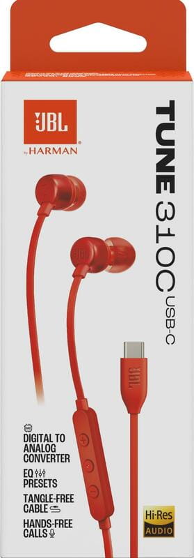 Гарнітура JBL Tune 310C Red (JBLT310CRED)