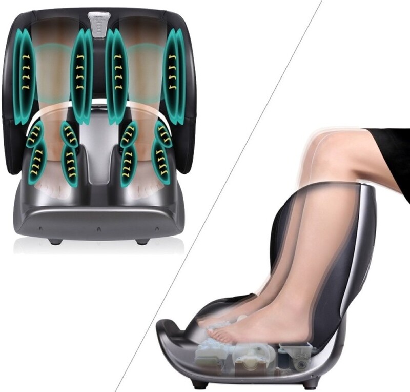 Масажер Naipo Foot and Calf 2 in 1 Massager для ног с подогревом, вибрацией и функцией массажа Шиацу (MGF-3600)