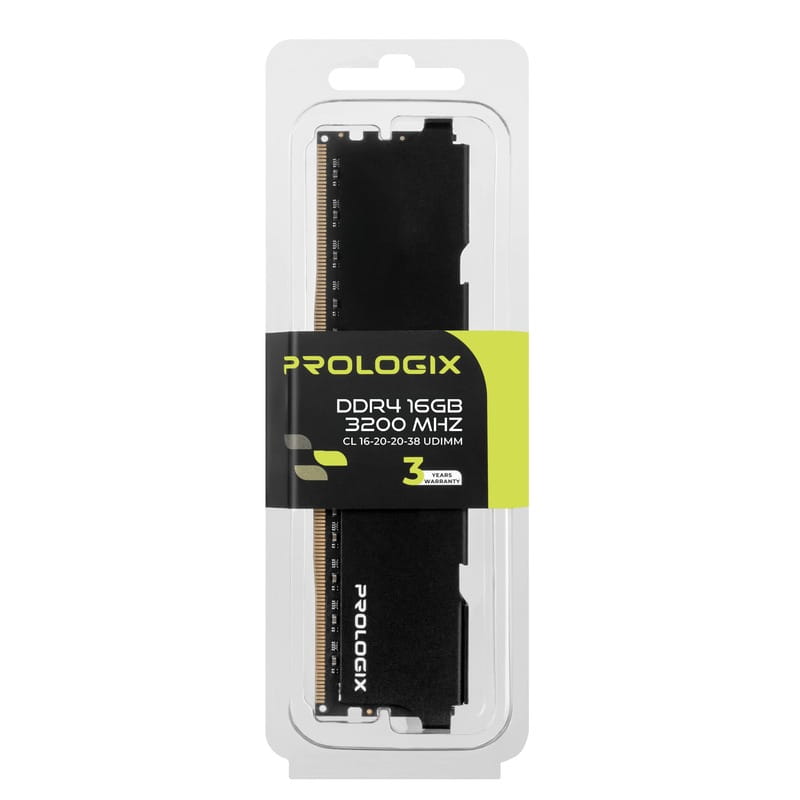 Модуль памяти DDR4 16GB/3200 Prologix Black (PRO16GB3200B4)