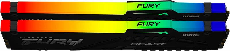 Модуль памяти DDR5 2x32GB/5600 Kingston Fury Beast RGB Black (KF556C40BBAK2-64)