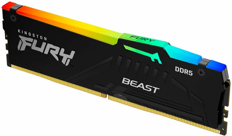 Модуль памяти DDR5 2x32GB/5600 Kingston Fury Beast RGB Black (KF556C40BBAK2-64)