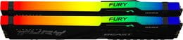 Модуль памяти DDR5 2x32GB/5600 Kingston Fury Beast RGB Black (KF556C40BBAK2-64)