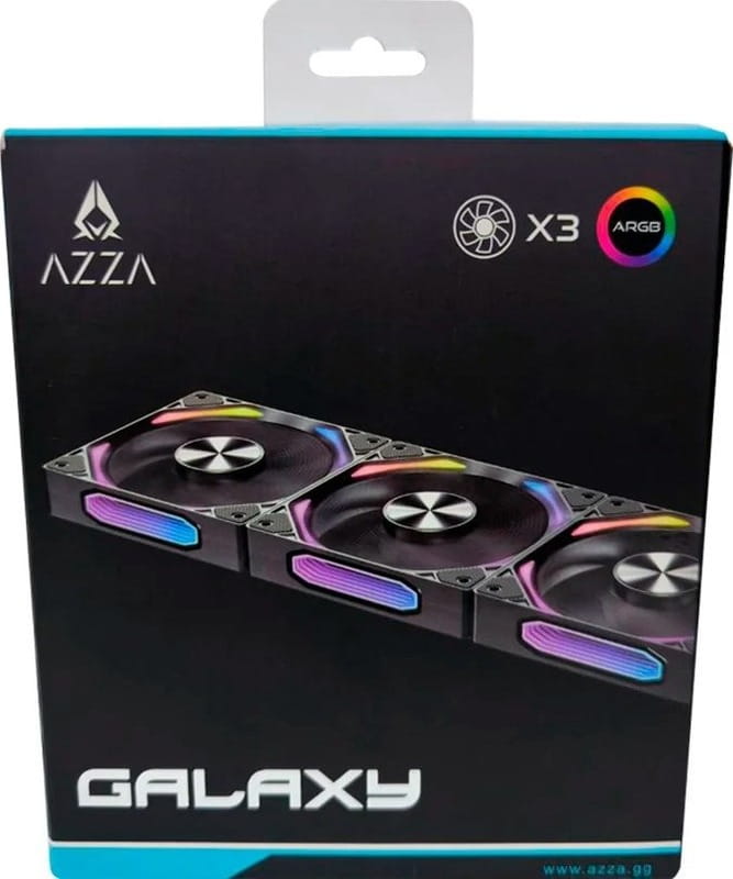 Вентилятор AZZA Galaxy 3-Pack Black (LFO-4912DB3)